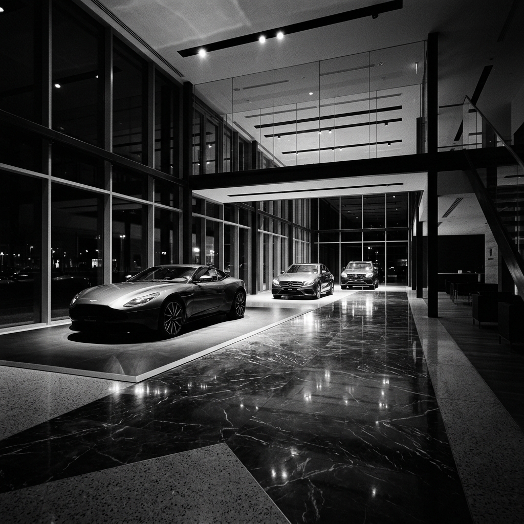 Premium luxury car showroom